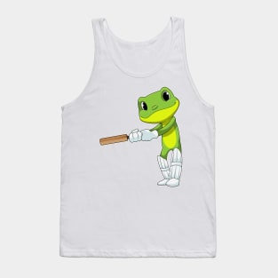 Frog at Cricket with Cricket bat Tank Top